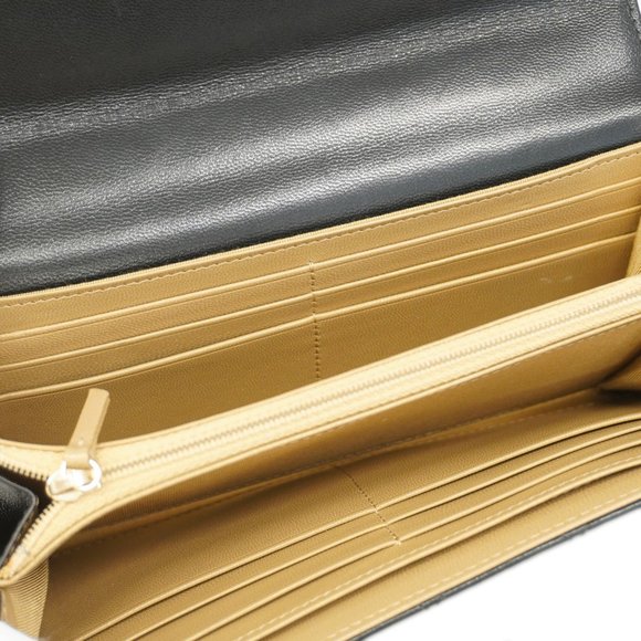 Chanel Shoulder Wallet Matelasse Leather Black Women's - Picture 4 of 14